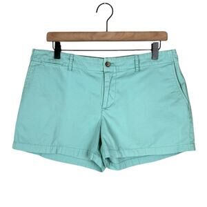 Polo Ralph Lauren Women's Blue Mid Rise 100% Cotton Casual Chino Shorts